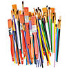 7" Bulk 72 Pc. Classic Wood Paintbrush Art Supply Variety Pack Image 1