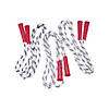 7 Ft. Bulk 72 Pc. Red Spiral White Nylon Jump Ropes with Plastic Handles Image 1