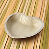 7" Heart Natural Palm Leaf Eco-Friendly Disposable Appetizer/Salad Plates (25 Plates) Image 2