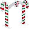 7' Lighted Double Candy Cane Archway Outdoor Christmas Decoration Image 2