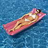 72" Pink Inflatable Reflective Sun tanner Pool Float Image 2