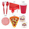 73 Pc. Pizza Party Disposable Tableware Kit for 8 Guests Image 1
