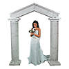 73" x 94 1/2" Marble-Look Fluted Cardboard Archway with Columns Image 1