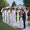 73" x 94 1/2" Marble-Look Fluted Cardboard Archway with Columns Image 2