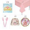 76 Pc. Deluxe Princess Party Tableware Kit for 8 Guests Image 1