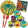 76 Pc. Dino Dig Dessert Tableware Kit for 12 Guests Image 1