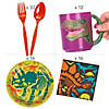 76 Pc. Dino Dig Dessert Tableware Kit for 12 Guests Image 1