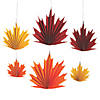 8 1/2" - 17 1/2" Fall Leaves Ceiling Decorations - 6 Pc. Image 1