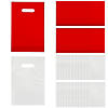8 1/2" x 12" Bulk 100 Pc. Red & White Plastic Goody Bag Kit Image 1