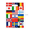 8 1/2" x 12" Bulk 50 Pc. Flags of All Nations Plastic Goody Bags Image 1