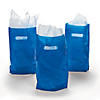 8 1/4" x 12" Bulk 50 Pc. Blue Plastic Goody Bags Image 2
