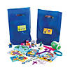 8 1/4" x 12" Bulk 50 Pc. Clear Bright Blue Plastic Goody Bags Image 3