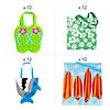 8" - 13" Bulk 48 Pc. Luau Nonwoven Tote Bag Kit Assortment Image 1