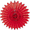 8" - 16" Red Hanging Paper Fans - 12 Pc. Image 1