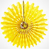 8" - 16" Yellow Hanging Paper Fans - 12 Pc. Image 2