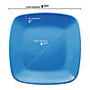 8.5" Blue Flat Rounded Square Disposable Plastic Buffet Plates (120 Plates) Image 3