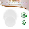8.5" Clear Flat Round Disposable Plastic Appetizer/Salad Plates (70 Plates) Image 3