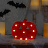 8.5" LED Lighted Orange Jack-O-Lantern Halloween Marquee Sign Image 1