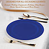 8.5" Light Blue Flat Round Disposable Plastic Appetizer/Salad Plates (70 Plates) Image 3