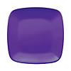 8.5" Purple Flat Rounded Square Disposable Plastic Buffet Plates (120 Plates) Image 1