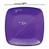 8.5" Purple Flat Rounded Square Disposable Plastic Buffet Plates (120 Plates) Image 3