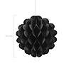 8" Black Hanging Honeycomb Tissue Paper Balls - 12 Pc. Image 1