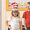 8" Dr. Seuss&#8482; The Cat in the Hat Red & White Striped Cardstock Hats - 32 Pc. Image 1