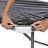 8 Ft. Black Fitted Rectangle Disposable Plastic Tablecloth Image 1
