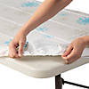 8 Ft. Snowflake Fitted Rectangle Plastic Tablecloth Image 1