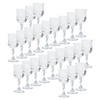 8 oz. Bulk  48 Ct. Clear Patterned Disposable Plastic Wine Glasses Image 1