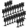 8 oz. Bulk 48 Ct. Elegant Black Patterned Plastic Wine Glasses Image 1
