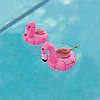 8" x 6 3/4" Inflatable Pink Flamingo Vinyl Floating Coasters - 12 Pc. Image 2