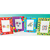 8&#8221; x 6&#8221; Assorted Color Bright Foam Picture Frames - 12 Pc. Image 1