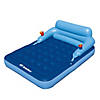 80-Inch Inflatable Blue Malibu Pool Mattress with Removable Back Rest Image 1