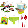 80 Pc. Farm Party 1st Birthday Disposable Tableware Kit for 8 Guests Image 1