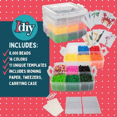8,000pc Fuse Tropical Kit with Fun Pegboards and Templates - 16 colors Image 3