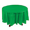 82" Green Round Plastic Tablecloth Image 1