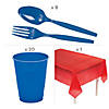 85 Pc. Beach Bum Party Tableware Kit for 8 Guests Image 2