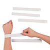 9 1/2" x 1" White DIY Slap Bracelets Coloring Crafts - 24 Pc. Image 1