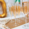 9 1/4" 4 oz. Clear BPA-Free Plastic Champagne Flutes - 25 Ct. Image 1
