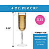 9 1/4" 4 oz. Clear BPA-Free Plastic Champagne Flutes - 25 Ct. Image 2