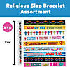 9 3/4" Bulk 50 Pc. Religious Sayings & Icons Metal Slap Bracelet Assortment Image 1