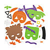 9 3/4" Halloween Characters Half Mask Foam Craft Kit - Makes 12 Image 1