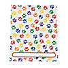 9 3/4" x 12" Paw Print Patterned Cardstock Pocket Folders - 12 Pc. Image 1