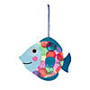 9 3/4" x 8 1/4" Bright Dot Fish Glitter Sign Craft Kit - Makes 12 Image 1