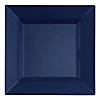 9.5" Midnight Blue Square Plastic Dinner Plates (40 Plates) Image 1