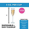 9" 5 oz. Bulk 100 Ct. Premium Etched Plastic Champagne Flutes Image 3