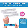 9" Bulk 48 Pc. Color Your Own Faith I Love Jesus Slap Bracelets Image 2