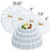9" Clear Flair Plastic Buffet Plates (72 Plates) Image 3