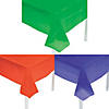 9 Ft. Orange, Purple & Green Rectangle Disposable Plastic Tablecloth Assortment - 6 Pc. Image 1